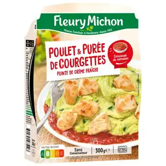 Auchan Poulet Purée Courgettes Fleury Michon offre