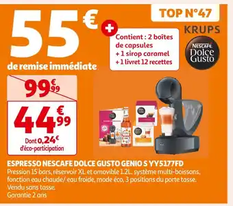 Auchan Supermarché NESCAFE DOLCE GUSTO ESPRESSO GENIO S YY5177FD offre