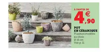 Super U Pot En Céramique offre