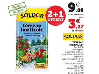 Super U Terreau Horticole Soldor offre