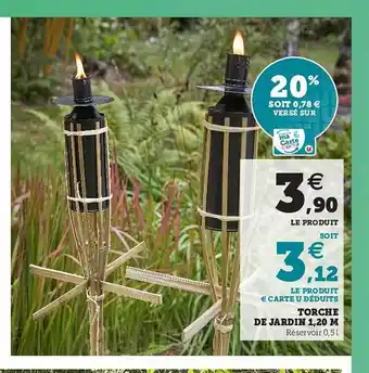 Super U Torche De Jardin 1,20 M offre