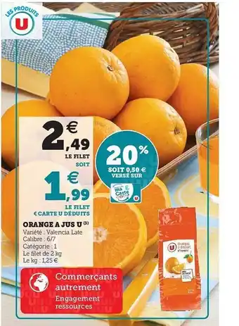 U Express Orange à Jus U offre