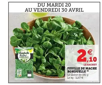 U Express Feuille De Mâche Bonduelle offre