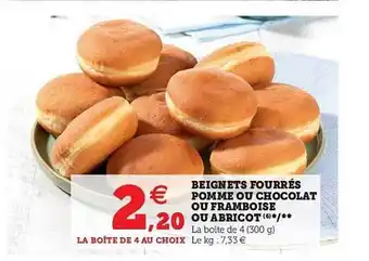 U Express Beignets Fourrés Pomme Ou Chocolat Ou Framboise Ou Abricot offre