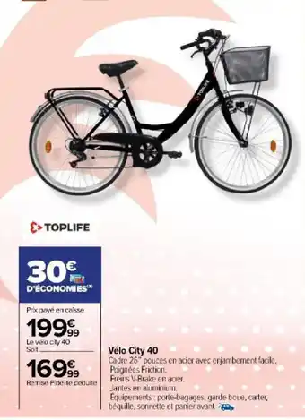 Carrefour Market Vélo City 40 offre