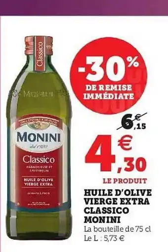 U Express Huile D'olive Vierge Extra Classico Monini offre