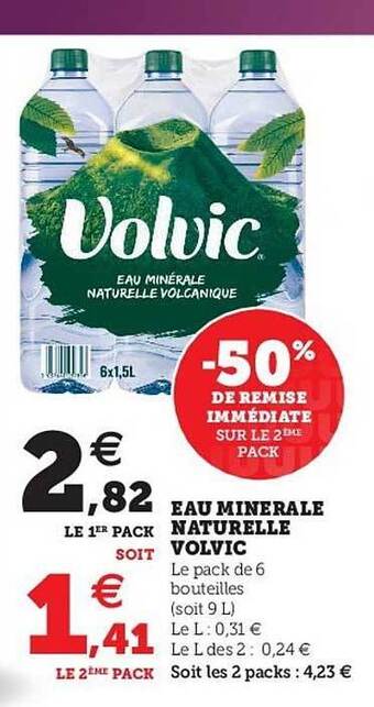 U Express Eau Minérale Naturelle Volvic offre