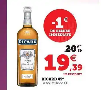 U Express Ricard 45° offre