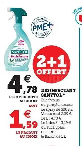 U Express Désinfectant Sanytol offre