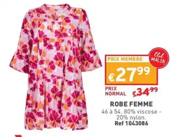 Trafic ROBE FEMME offre