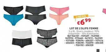 Trafic Lot de slip femme offre