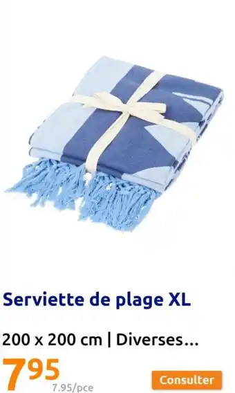 Action Serviette de plage XL 200 x 200 cm | Diverses... offre