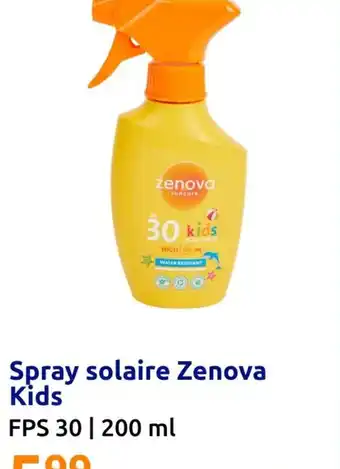 Action Spray solaire Zenova Kids FPS 30 | 200 ml offre