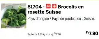 Thiriet Brocolis en rosette Suisse offre