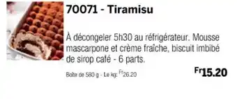 Thiriet 70071- Tiramisu offre