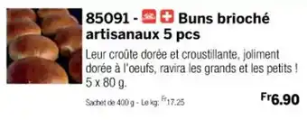 Thiriet Buns brioché artisanaux 5 pcs offre