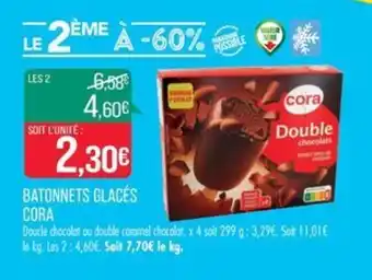 Match BATONNETS GLACÉS CORA offre