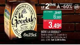 Match BIÈRE LA GOUDALE* offre