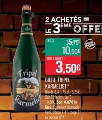 Match BIÈRE TRIPEL KARMELIET offre