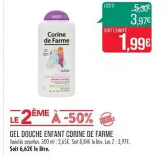 Match GEL DOUCHE ENFANT CORINE DE FARME offre