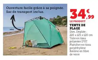 Super U TENTE DE PLAGE offre
