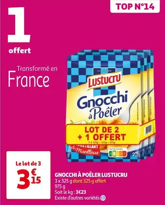 Auchan GNOCCHI À POÊLER LUSTUCRU offre