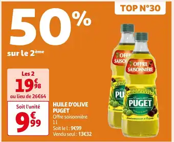 Auchan HUILE D'OLIVE PUGET offre