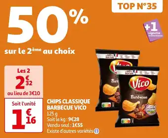 Auchan CHIPS CLASSIQUE BARBECUE VICO offre