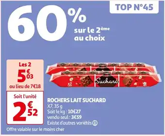 Auchan ROCHERS LAIT SUCHARD offre