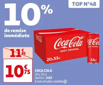 Auchan COCA COLA 20x33cl offre