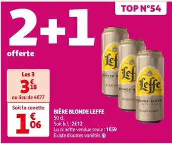 Auchan BIÈRE BLONDE LEFFE offre