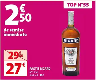 Auchan PASTIS RICARD 45° offre