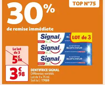 Auchan DENTIFRICE SIGNAL offre