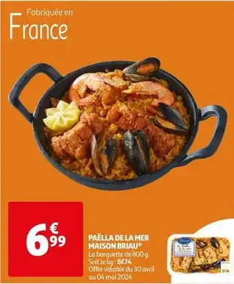 Auchan Supermarché Paëlla de la mer maison briau offre