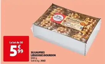 Auchan Supermarché Bourdon - 30 gaufres liegeoises offre