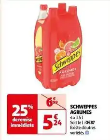 Auchan Supermarché Schweppes - agrumes offre