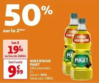 Auchan Supermarché Puget - huile d'olive offre