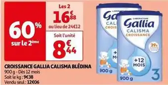 Auchan Supermarché Gallia - croissance calisma blédina offre