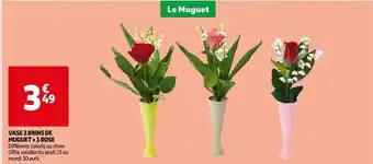 Auchan Supermarché Vase 3 brins de muguet +1 rose offre