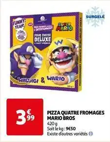 Auchan Supermarché Pizza quatre fromages mario bros offre