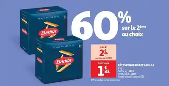 Auchan Supermarché Barilla - pâtes penne rigate offre