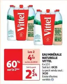 Auchan Supermarché Vittel - eau minérale naturelle offre