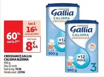 Auchan Supermarché Gallia - croissance calisma blédina offre