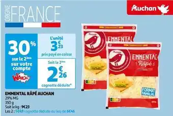 Auchan Auchan - emmental râpé offre