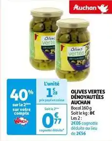 Auchan Auchan - olives vertes denoyautees offre