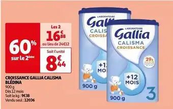 Auchan Gallia - croissance calisma bledina offre