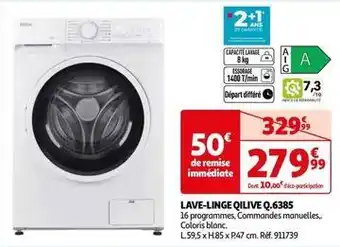 Auchan Qilive - lave-linge q.6385 offre