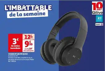 Auchan Qilive - casque bt q1102 offre