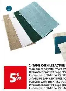 Auchan Actuel - tapis chenille offre