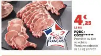 Super U Porc cote offre